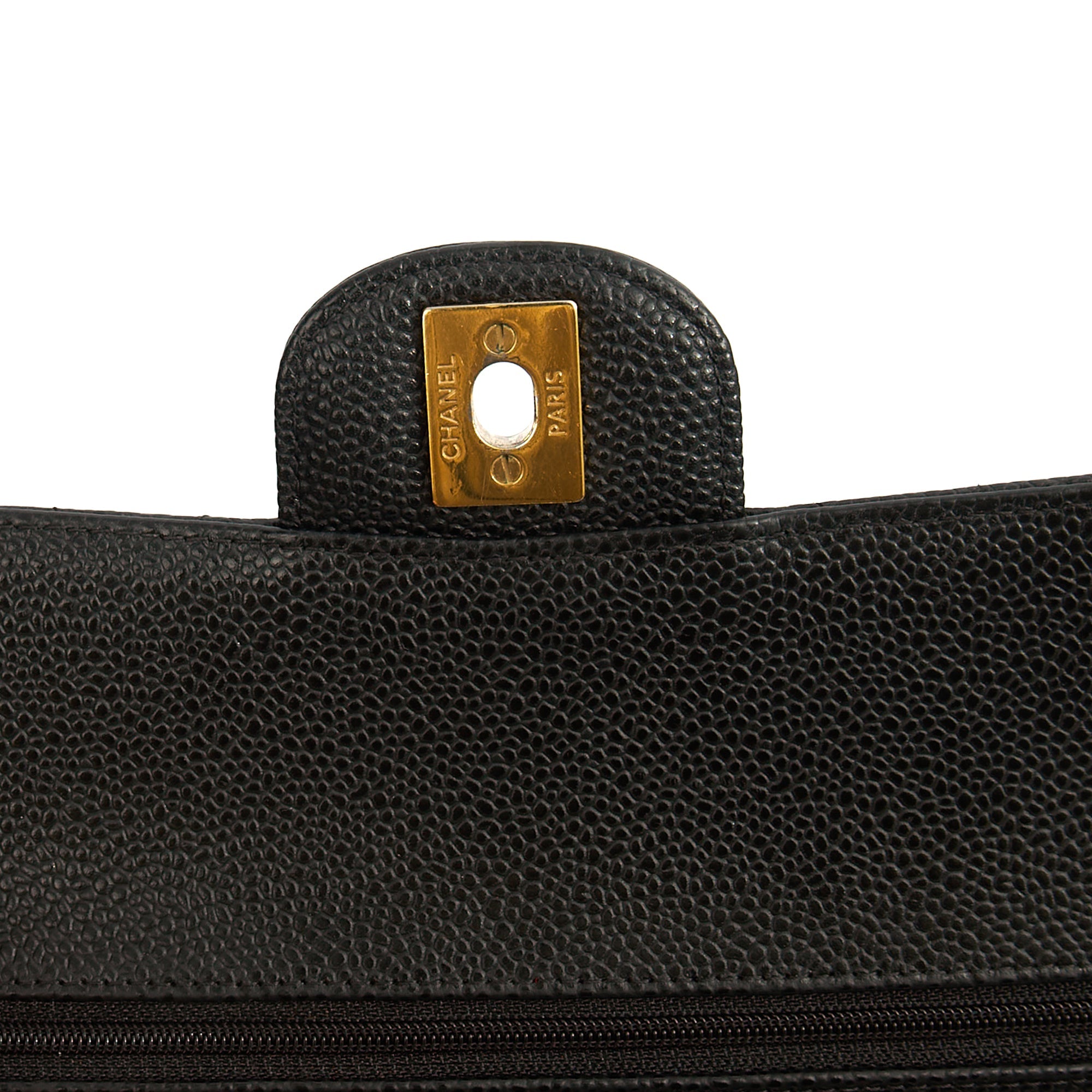 Chanel Shoulder Bag Classic Double Flap - Medium in Black, Caviar Leather — Alternate View 22