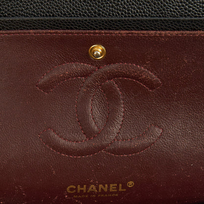 Chanel Shoulder Bag Classic Double Flap - Medium in Black, Caviar Leather — Alternate View 11