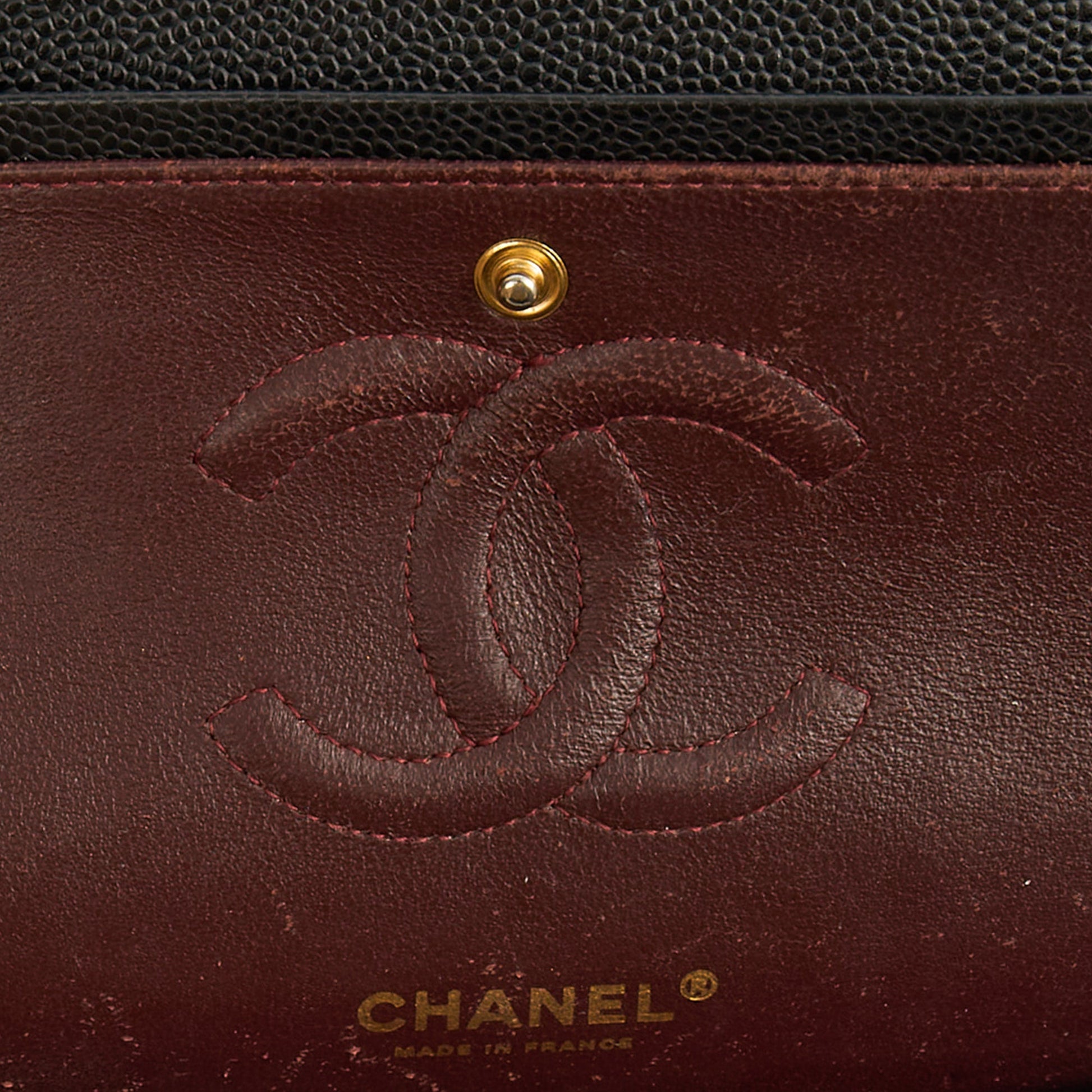 Chanel Shoulder Bag Classic Double Flap - Medium in Black, Caviar Leather — Alternate View 23
