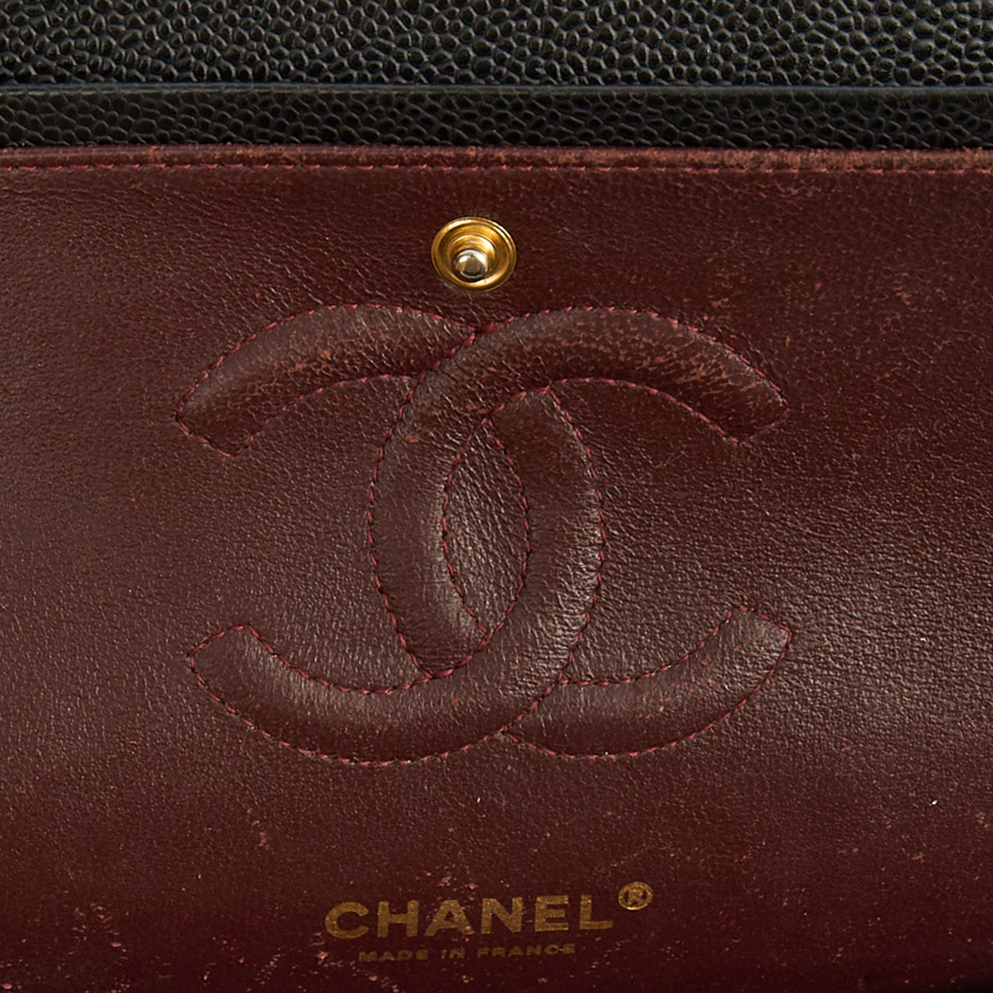Chanel Shoulder Bag Classic Double Flap - Medium in Black, Caviar Leather — Alternate View 23