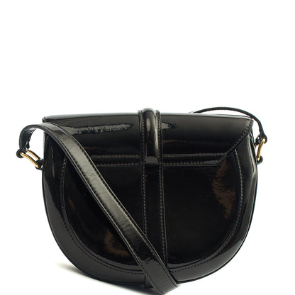 Celine Cross Body 16 bag - Small in Black, Patent Leather — Back View