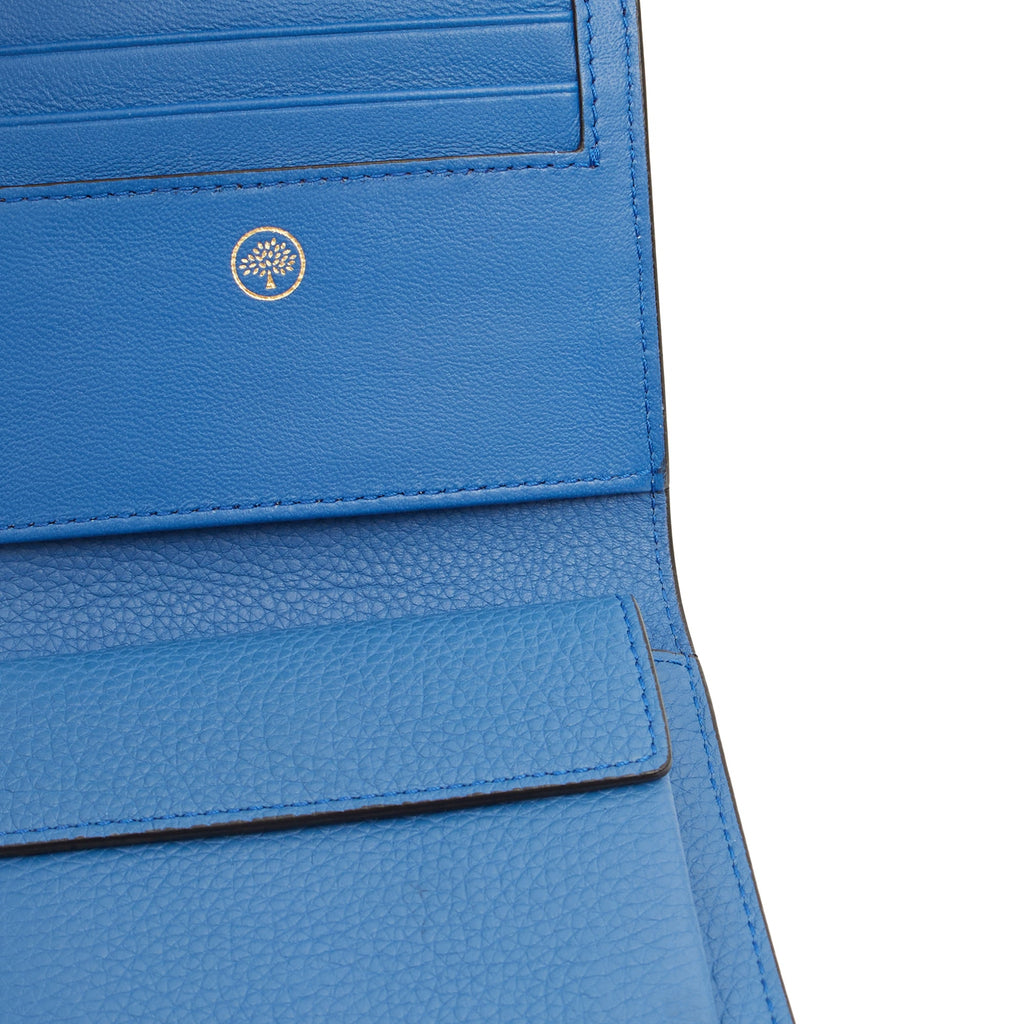 Mulberry Wallet Wallet in Blue, Calfskin Leather — Detail View