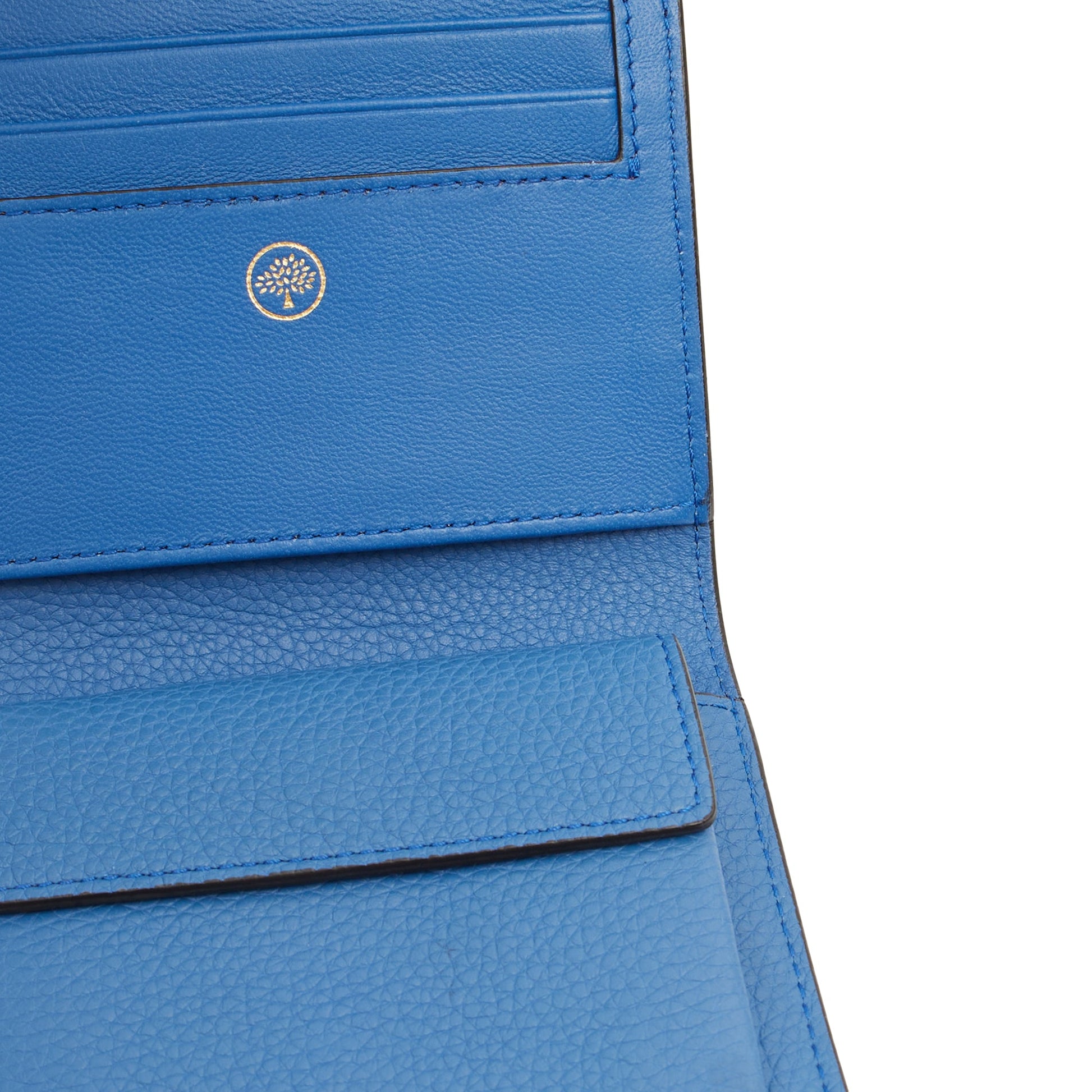 Mulberry Wallet Wallet in Blue, Calfskin Leather — Detail View