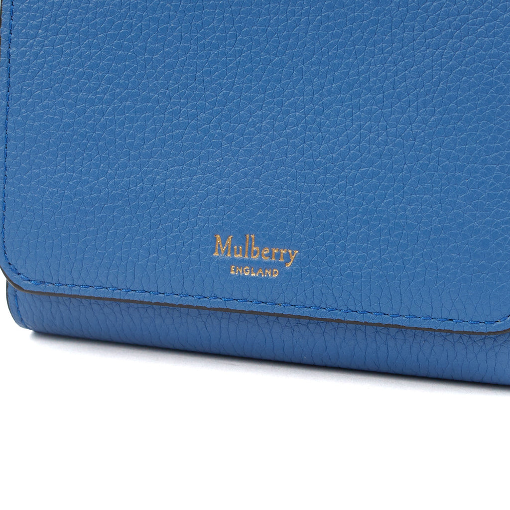 Mulberry Wallet Wallet in Blue, Calfskin Leather — Lifestyle View