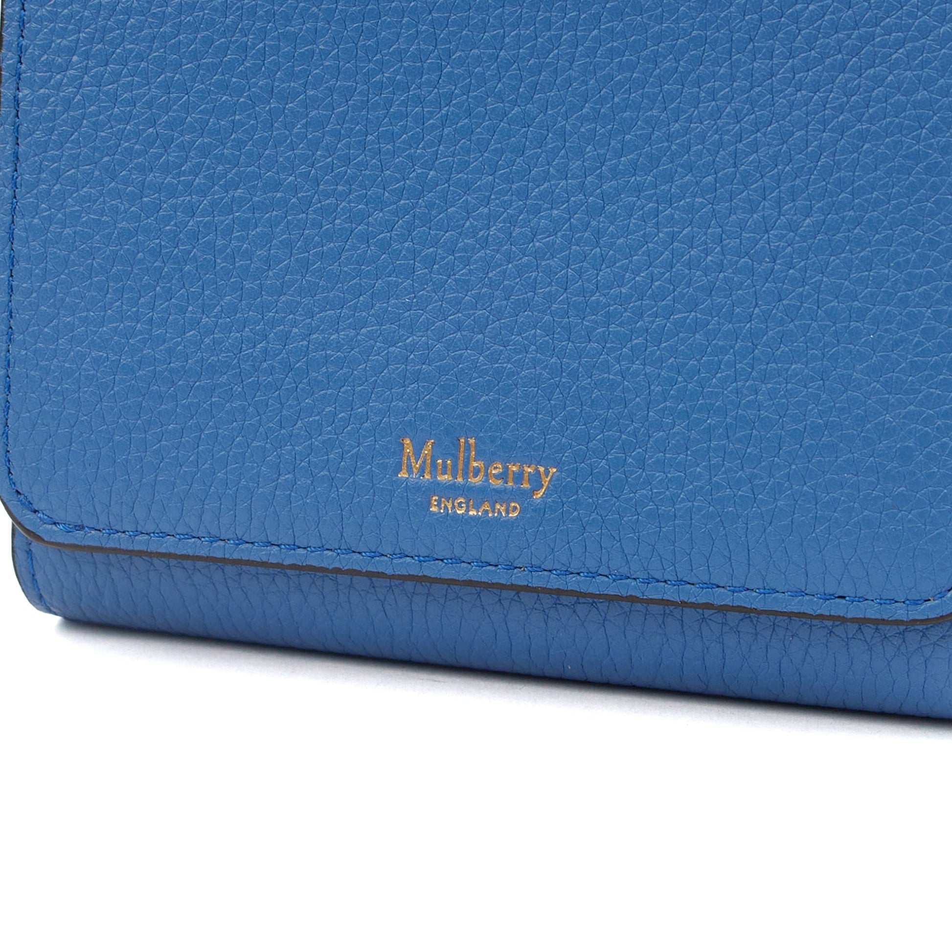 Mulberry Wallet Wallet in Blue, Calfskin Leather — Lifestyle View