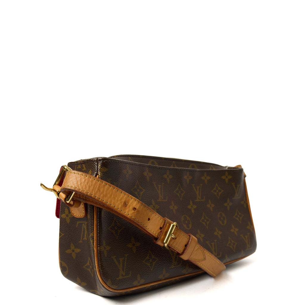 Louis Vuitton Cross Body Vivacite Bag in Monogram, Leather — Back View