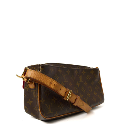 Louis Vuitton Cross Body Vivacite Bag in Monogram, Leather — Back View