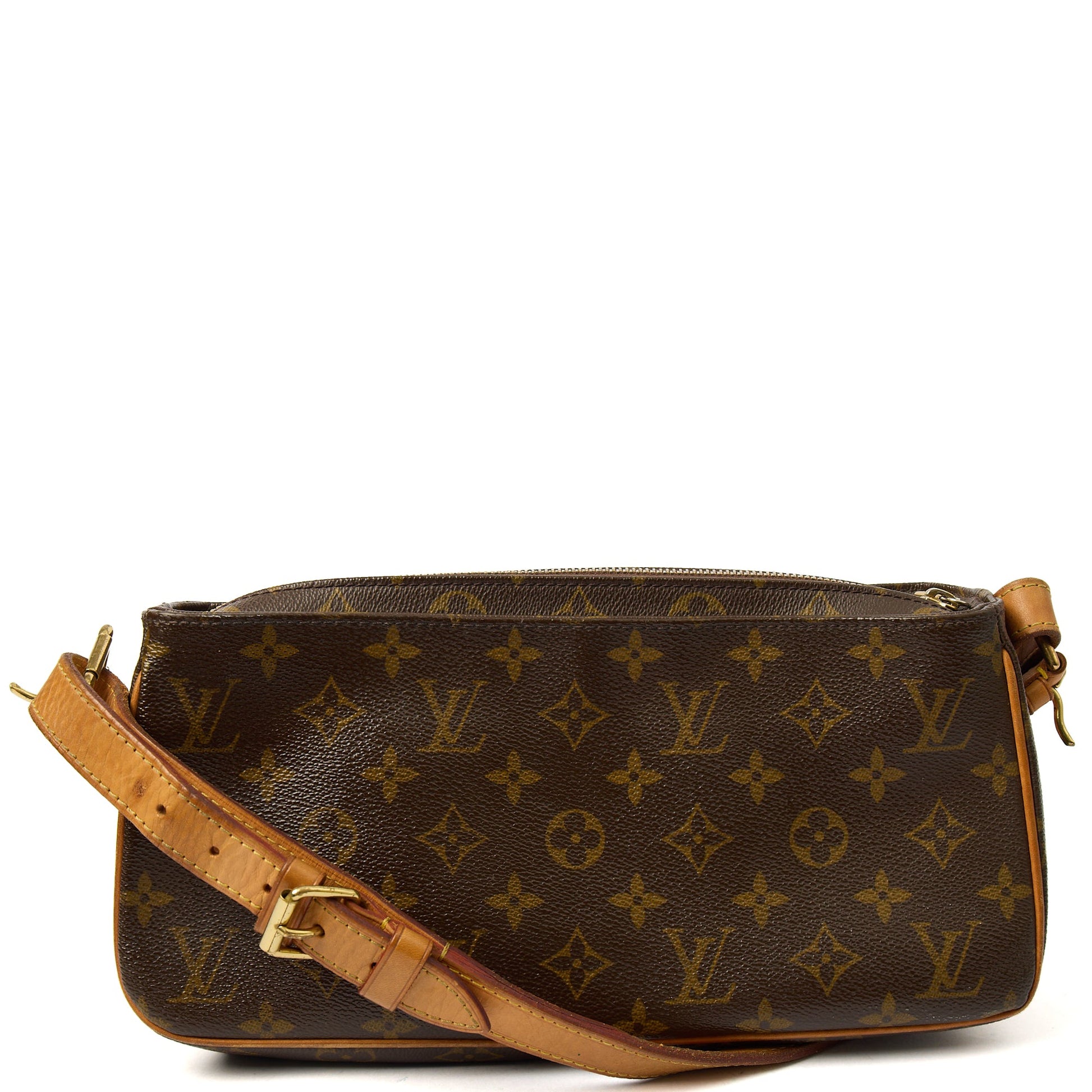 Louis Vuitton Cross Body Vivacite Bag in Monogram, Leather — Top View