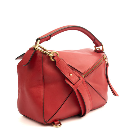 Loewe Cross Body Puzzle - Medium in Red, Leather — Alternate View 8