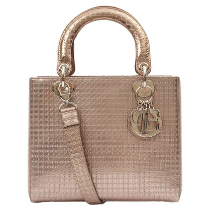 Christian Dior Shoulder Bag Lady Dior Medium in Metallic, Leather — Alternate View 13
