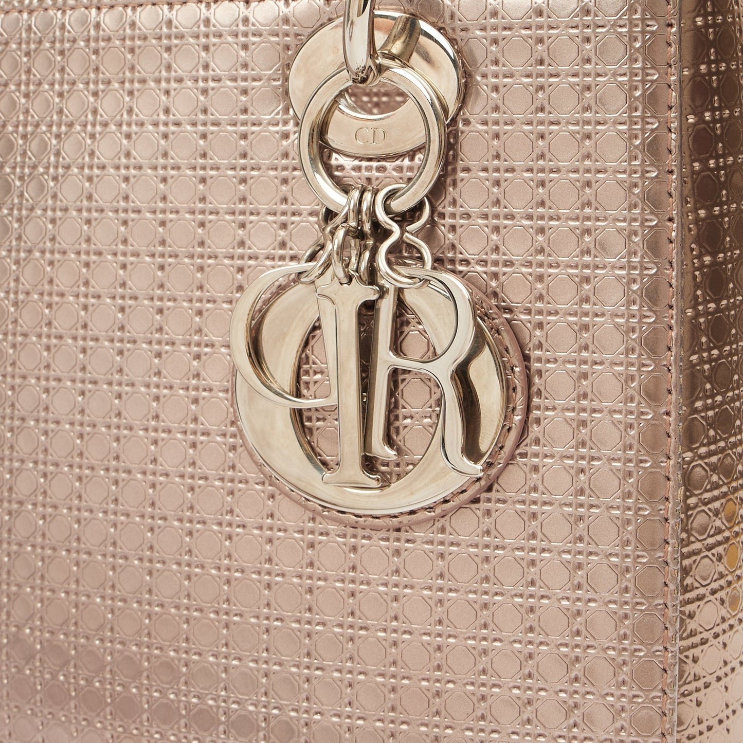Christian Dior Shoulder Bag Lady Dior Medium in Metallic, Leather — Alternate View 12