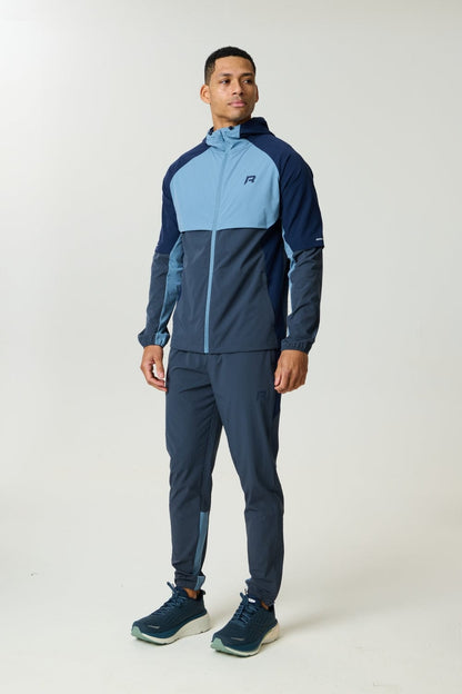 Reprimo Vortex Windbreaker Jacket 'Dusty Blue Ink Blue' — XXS — Top View