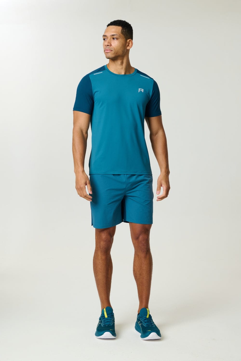 Reprimo Flight T-Shirt 'Lake Blue Teal' — XS — Top View