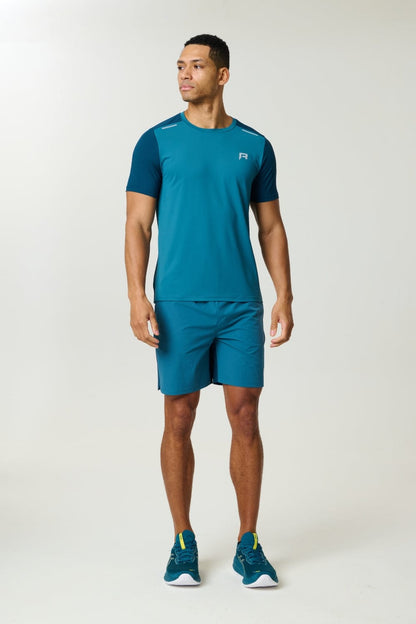 Reprimo Flight T-Shirt 'Lake Blue Teal' — XS — Top View
