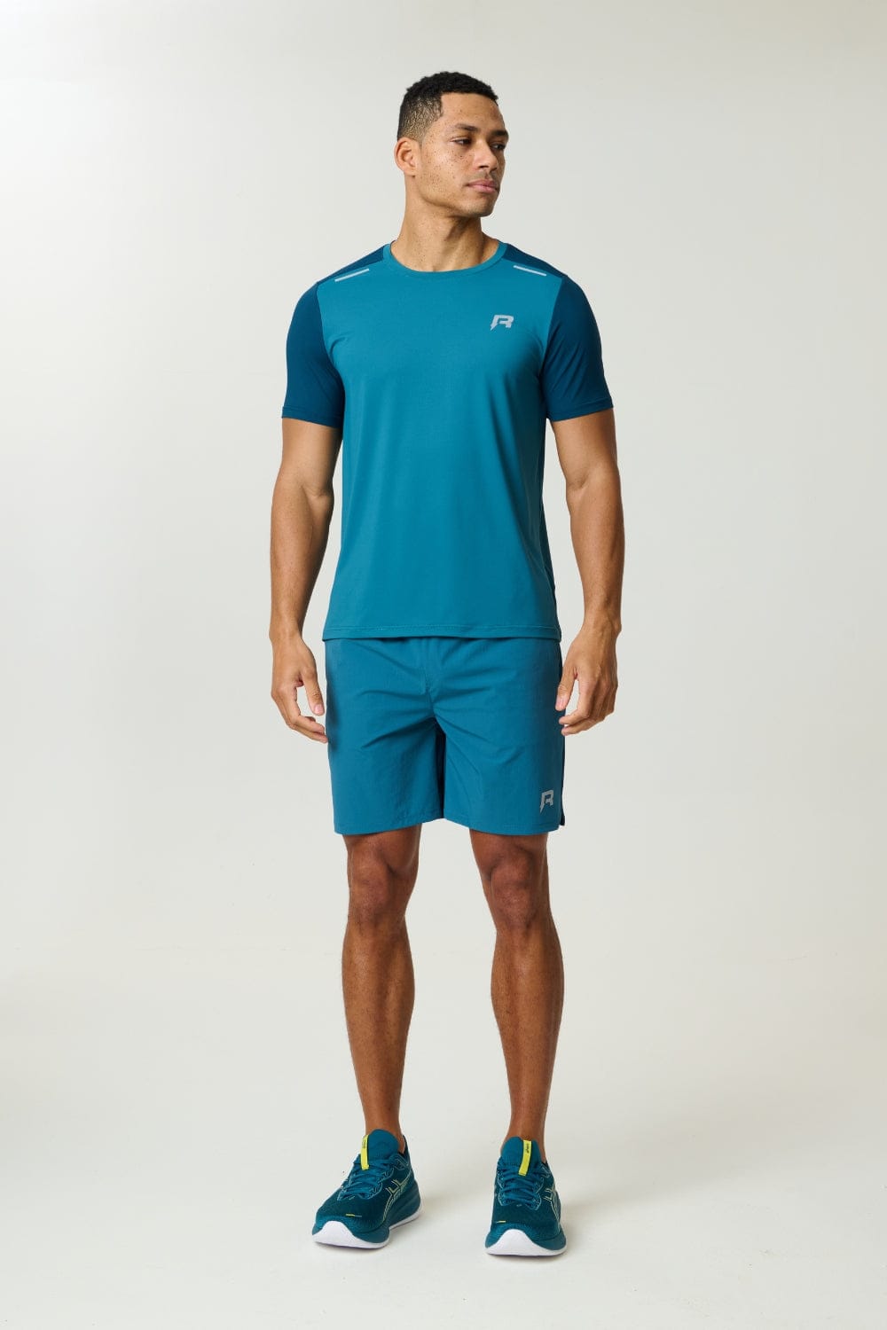 Reprimo Flight Short 'Lake Blue Teal' — XS — Top View