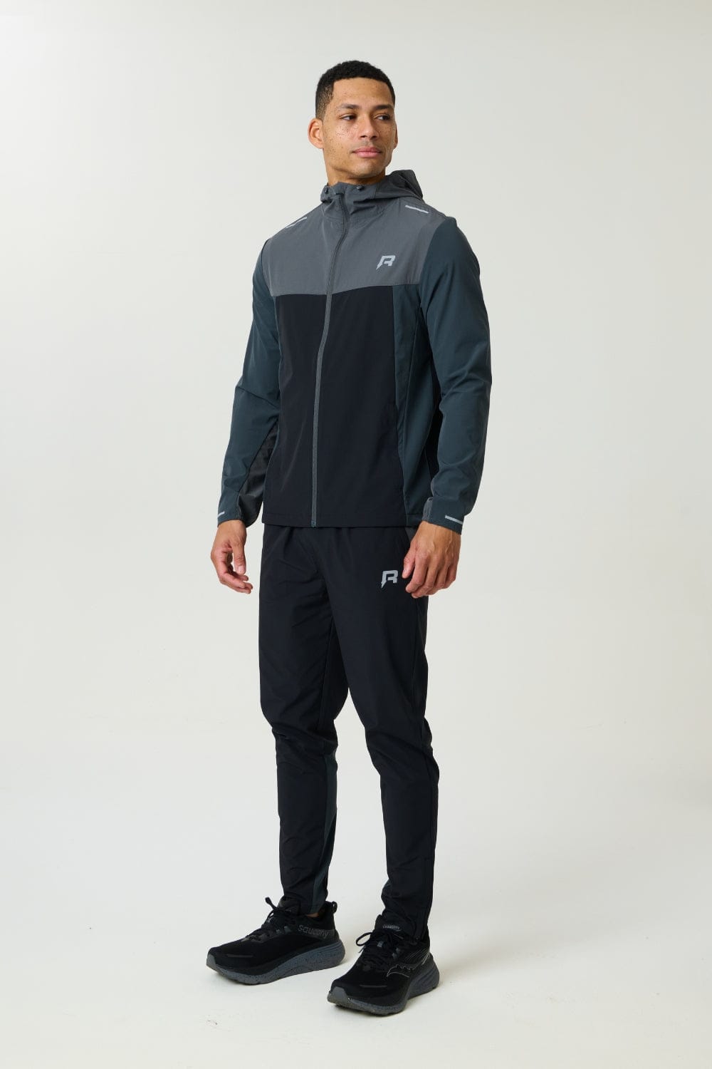 Reprimo Flight Windbreaker Jacket 'Slate Obsidian' — XXS — Top View