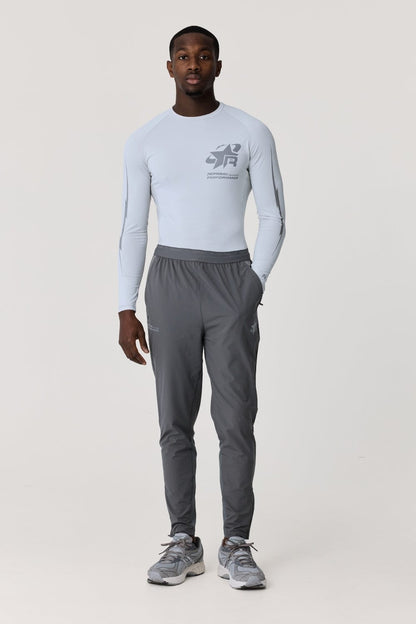 Reprimo Long Sleeve Base-Layer 'Light Grey' — XS — Top View
