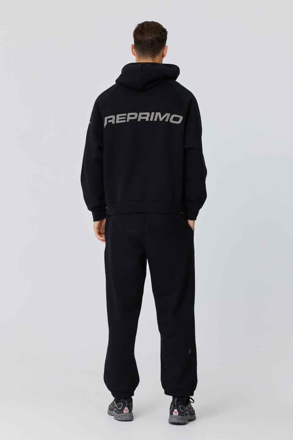Reprimo Collective Hoodie 'Black' — XS — Top View