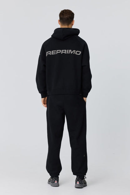 Reprimo Collective Hoodie 'Black' — XS — Top View