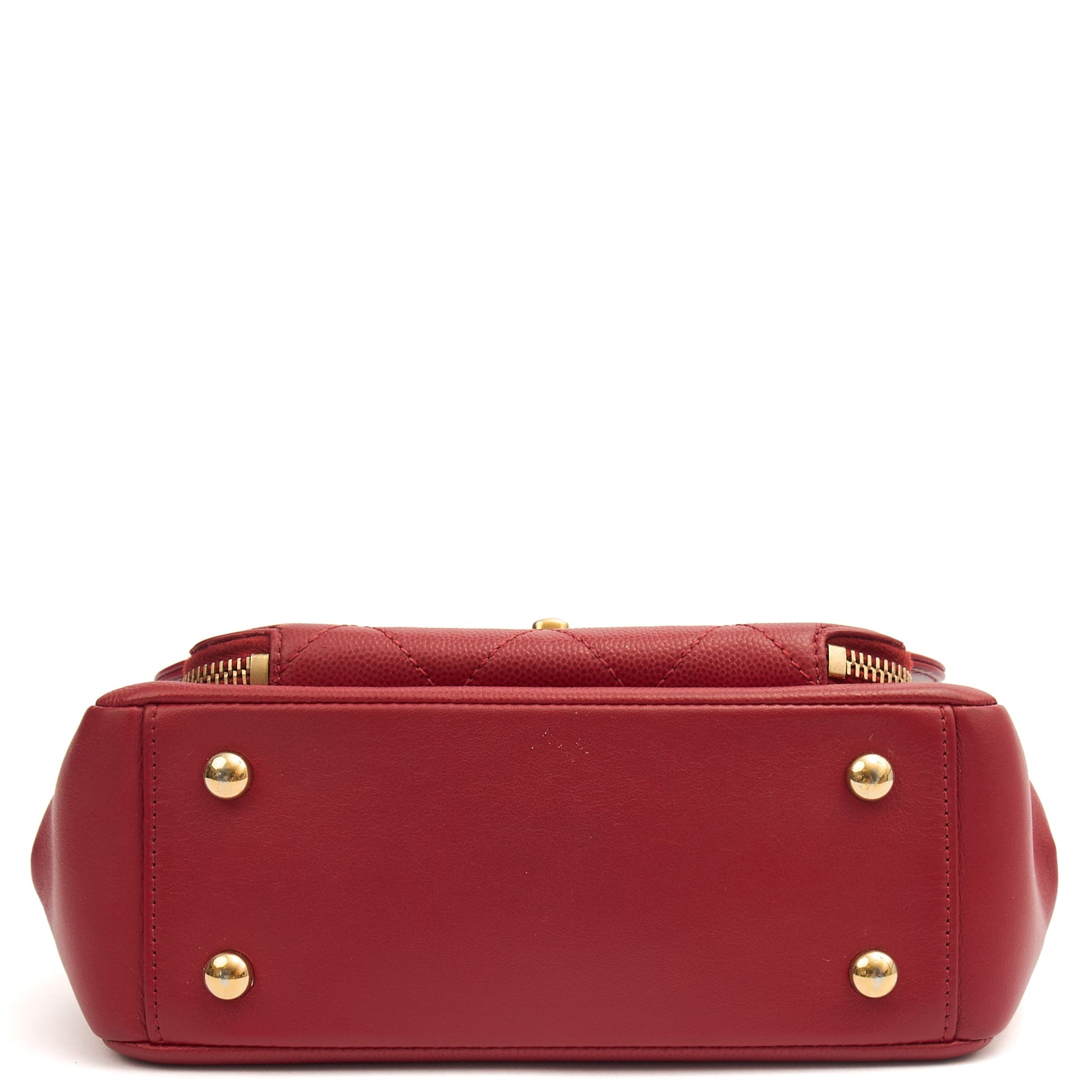 Chanel Top Handle Business Affinity Flap Bag in Red, Caviar Leather — Alternate View 25