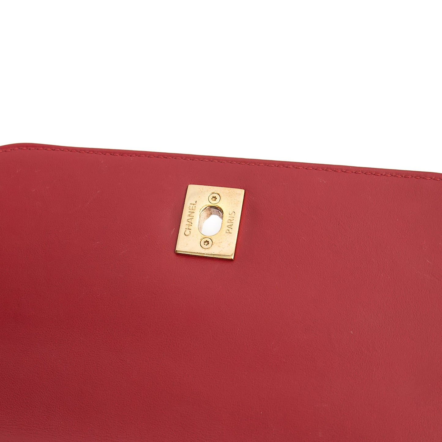 Chanel Top Handle Business Affinity Flap Bag in Red, Caviar Leather — Alternate View 17