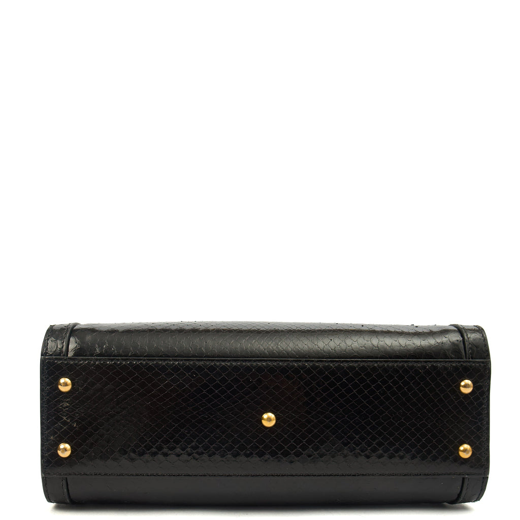 Gucci Tote Diana - Mini in Black, Python Leather — Top View