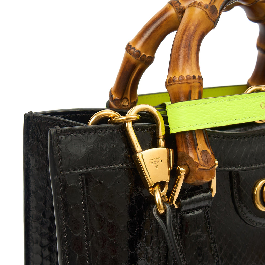Gucci Tote Diana - Mini in Black, Python Leather — Alternate View 8