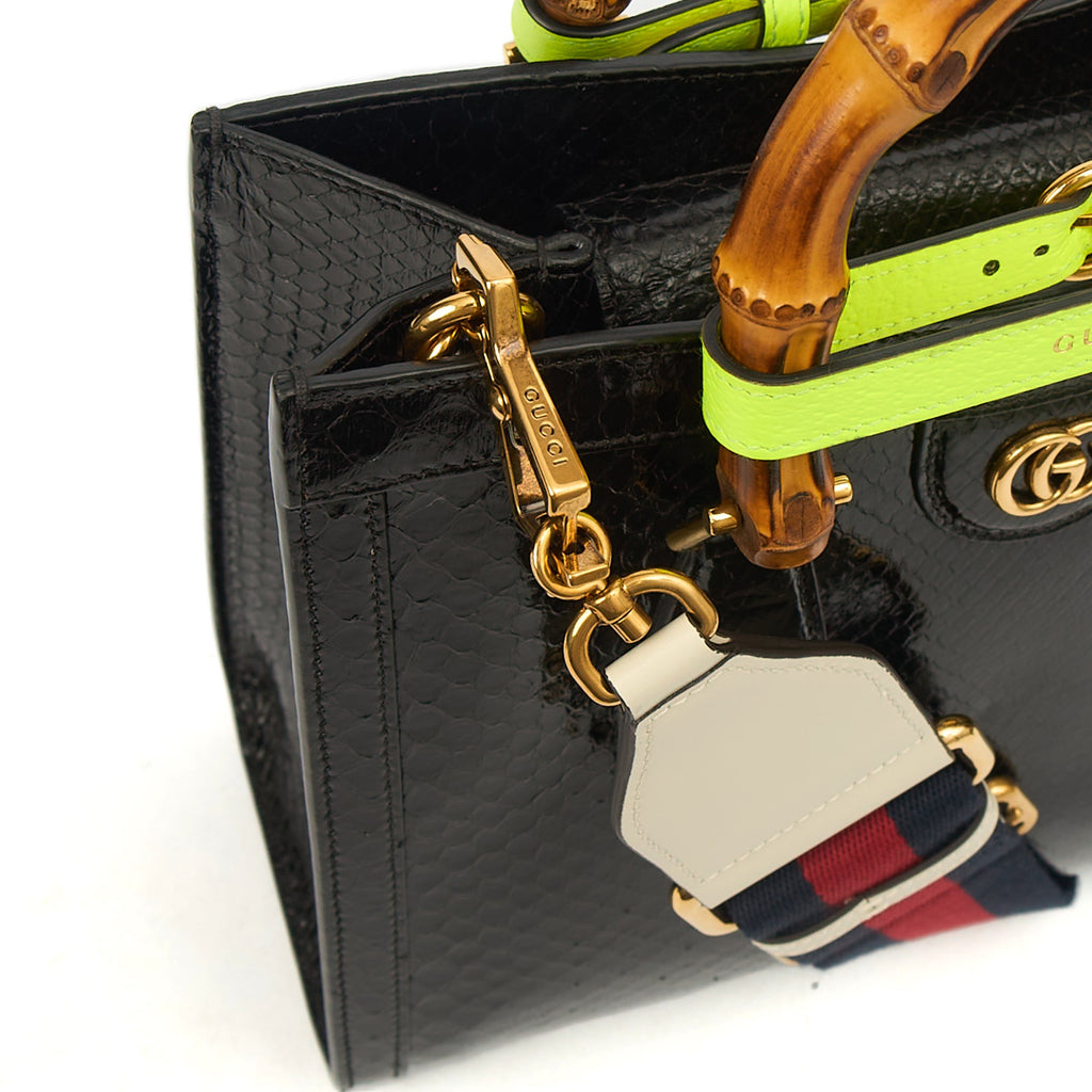 Gucci Tote Diana - Mini in Black, Python Leather — Alternate View 16