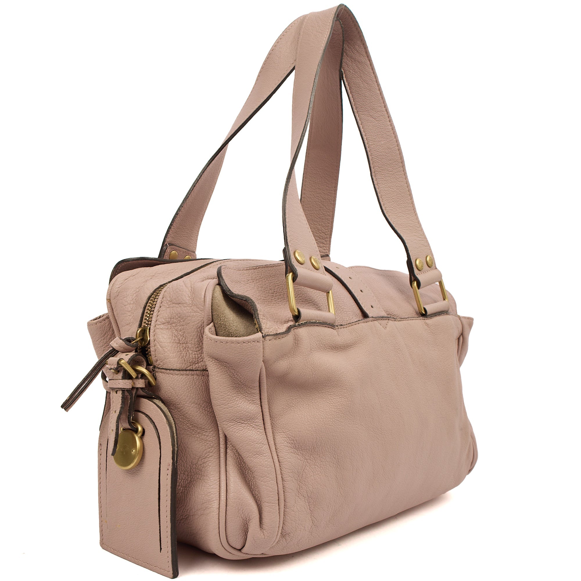 Mulberry Shoulder Bag Mabel  in Neutral, Leather — Back View