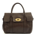 Mulberry Tote Bayswater- Small in Brown, Calfskin Leather — Front View