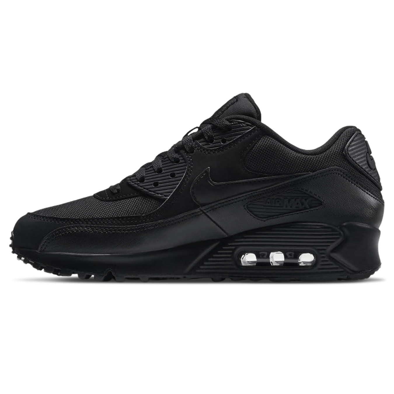 Nike Air Max 90 Essential 'Triple Black' — UK 3 | EU 35.5 | US 3.5 — Front View