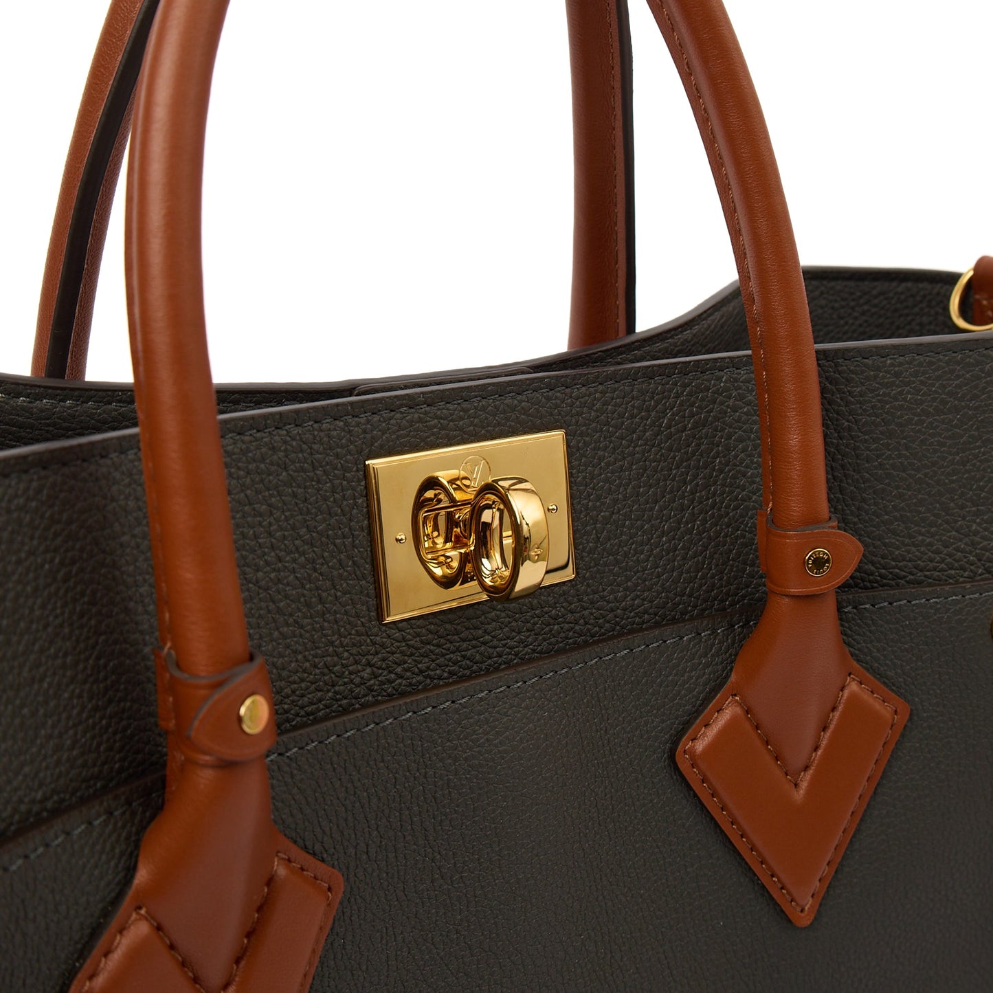 Louis Vuitton Tote On My Side in Monogram, Calfskin Leather — Side View