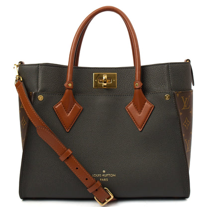Louis Vuitton Tote On My Side in Monogram, Calfskin Leather — Front View