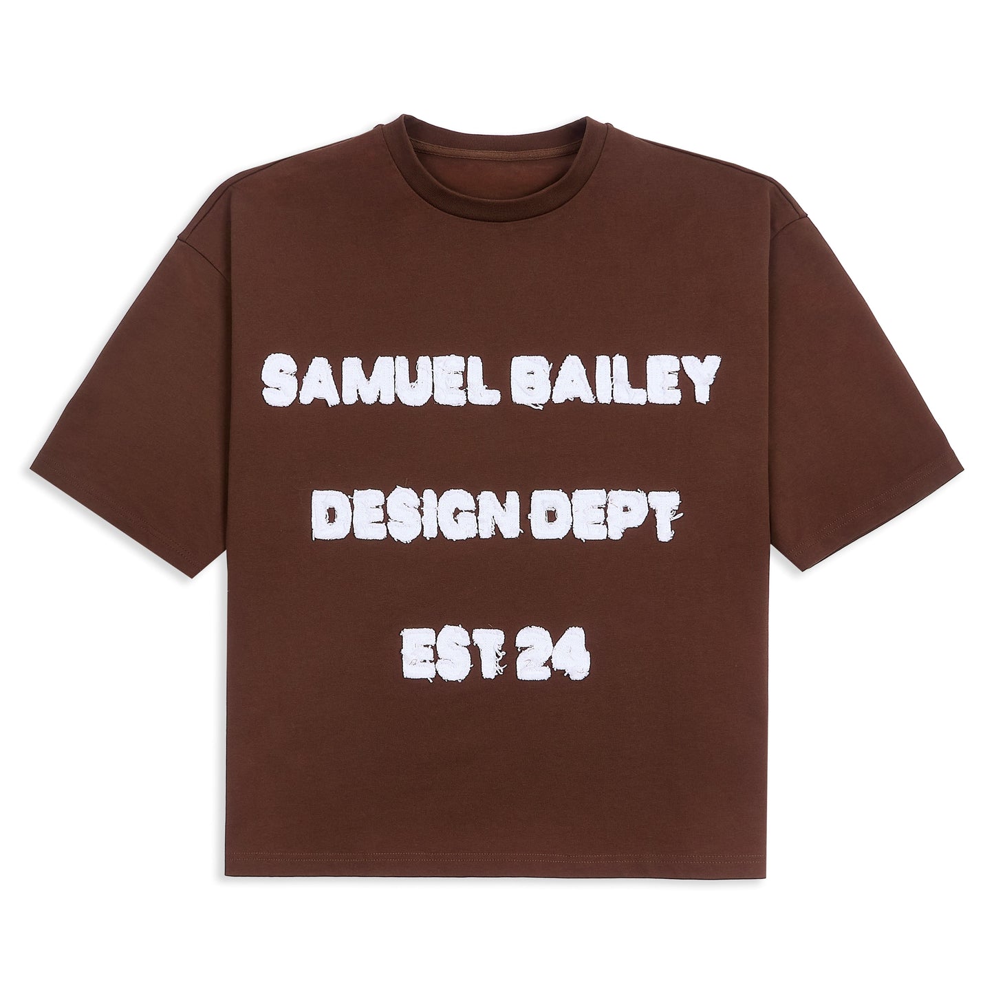 Samuel Bailey Brown Design Dept Tee — S — Front View