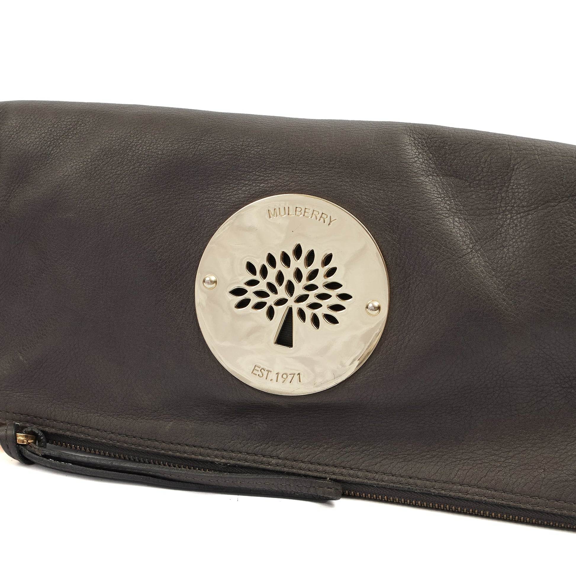 Mulberry Clutch Daria Clutch in Grey, Leather — Lifestyle View
