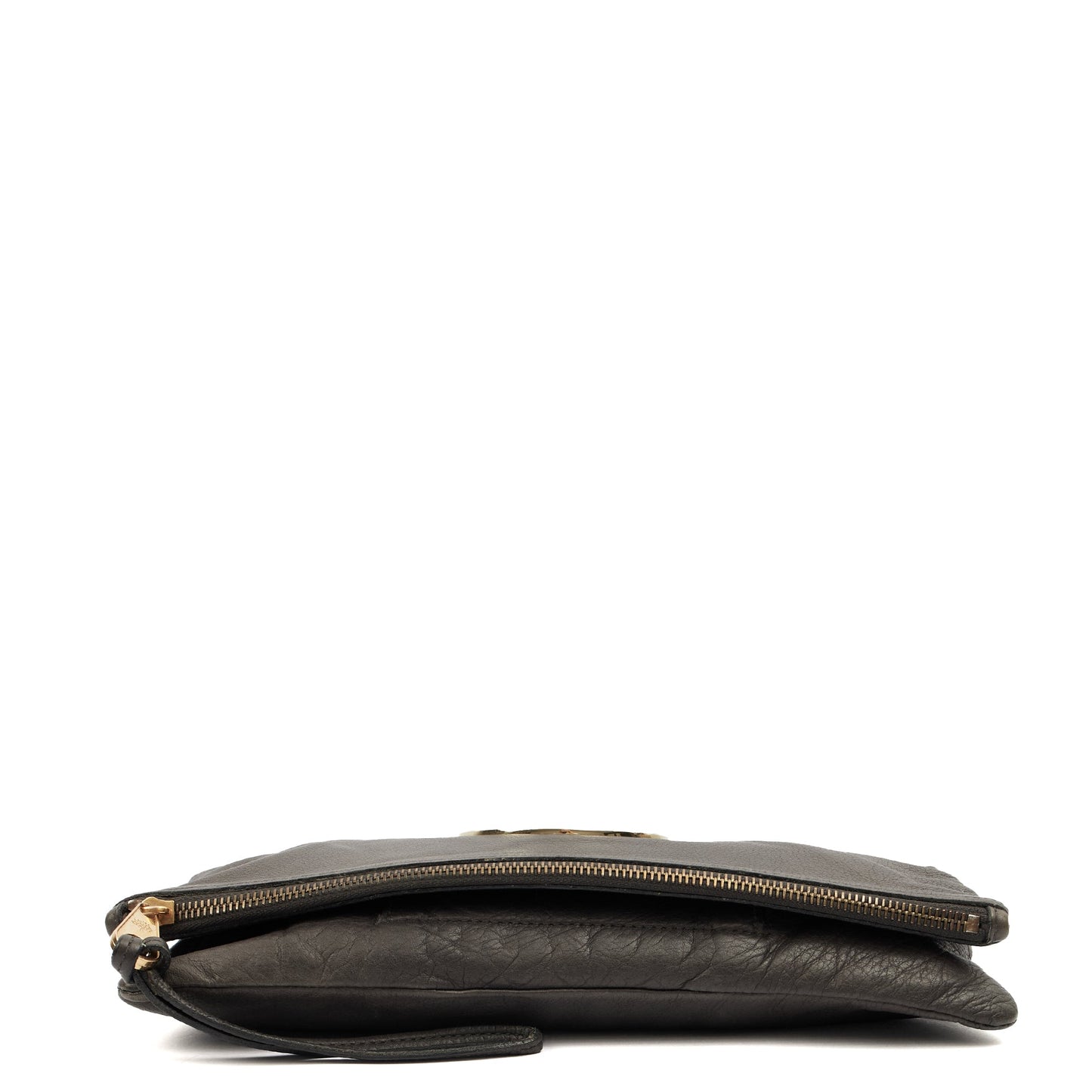 Mulberry Clutch Daria Clutch in Grey, Leather — Top View