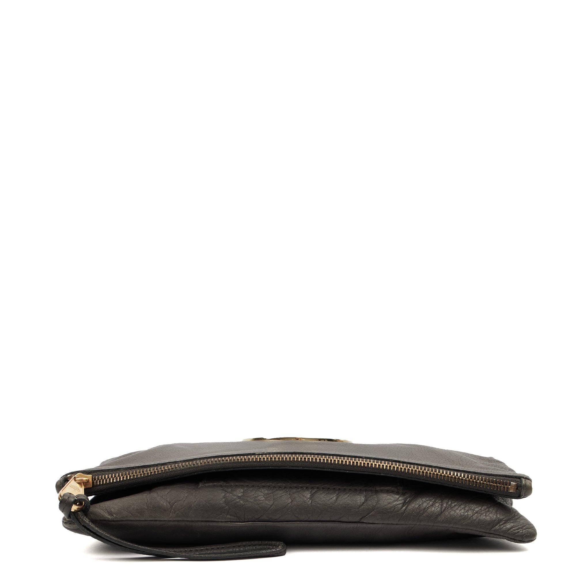 Mulberry Clutch Daria Clutch in Grey, Leather — Top View