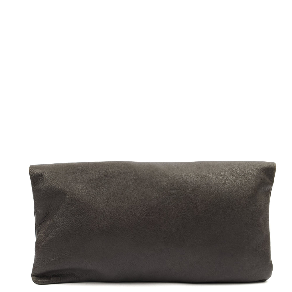 Mulberry Clutch Daria Clutch in Grey, Leather — Back View