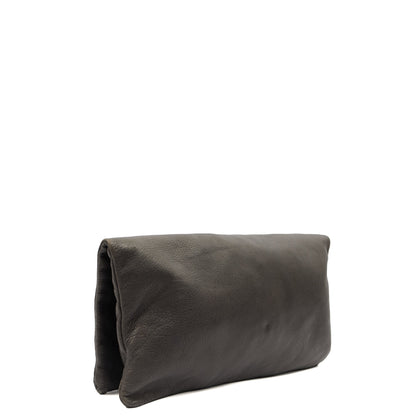 Mulberry Clutch Daria Clutch in Grey, Leather — Side View
