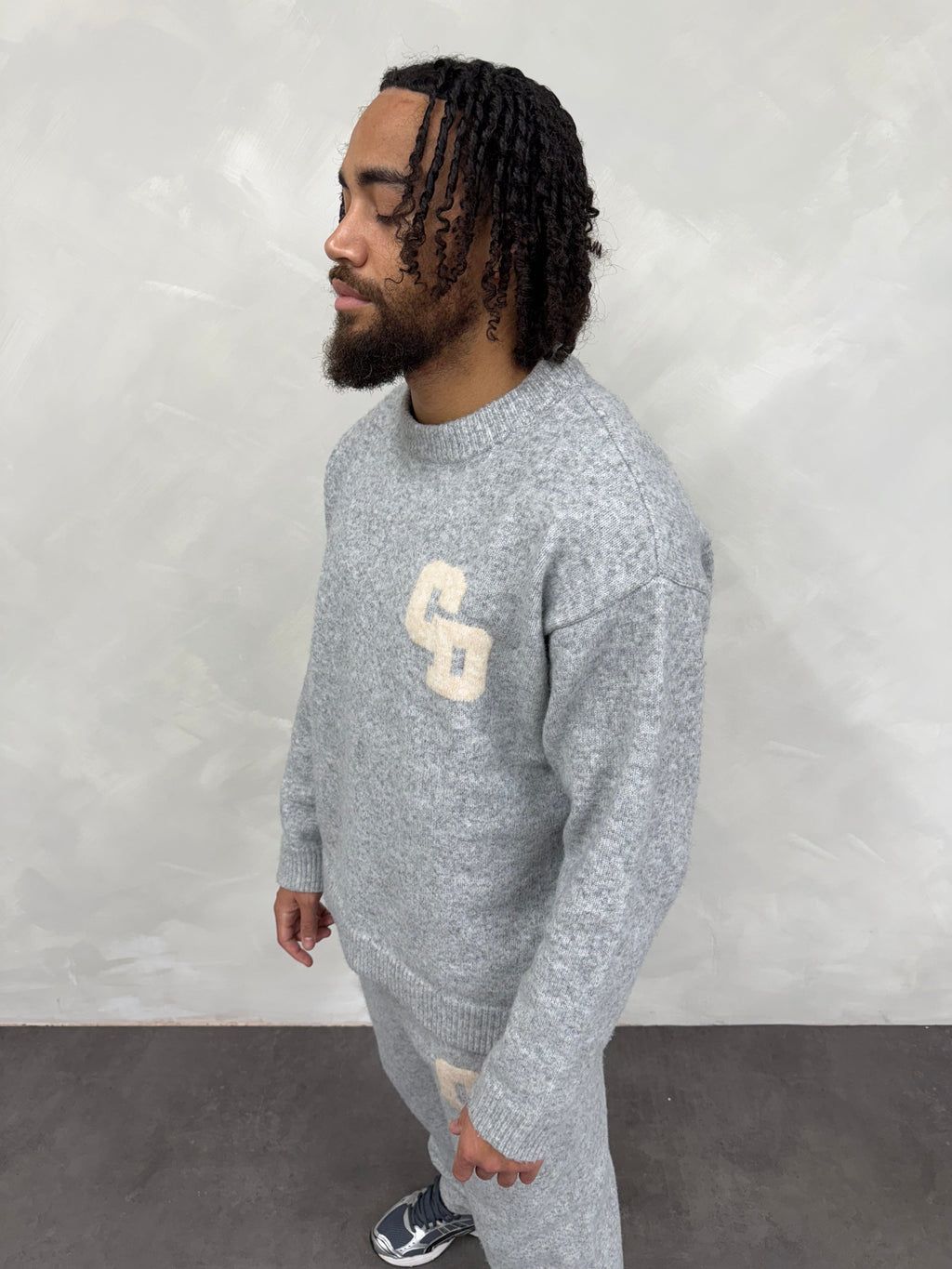 Cardair CD Logo Knit Sweater - Grey — S — Detail View