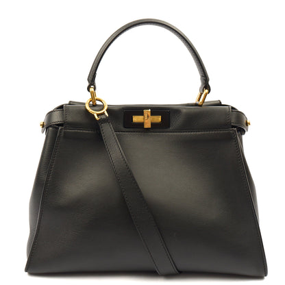 Fendi Top Handle Peekaboo Iconic - Medium in Black, Leather — Alternate View 7