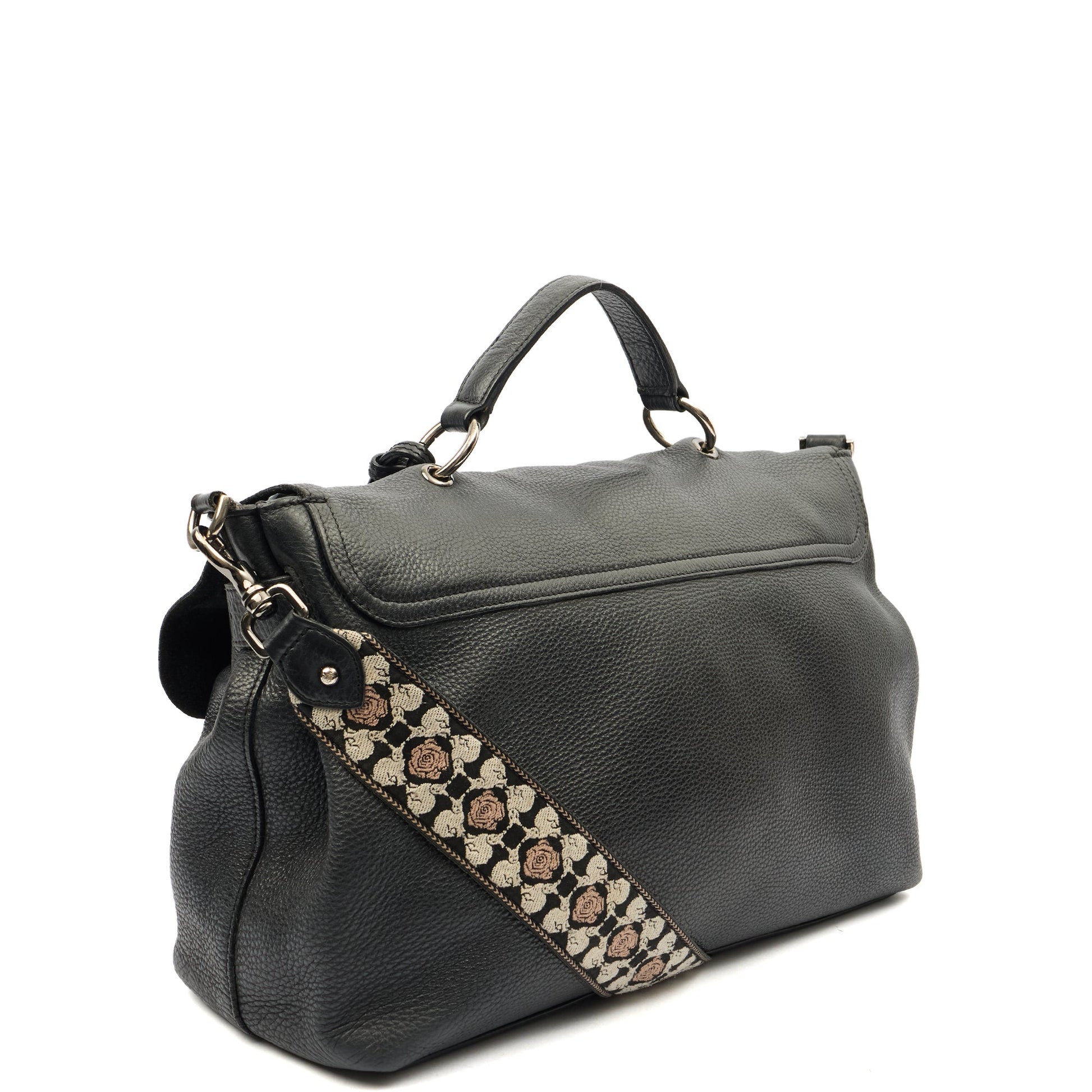 Mulberry Cross Body Edie in Navy, Calfskin Leather — Side View