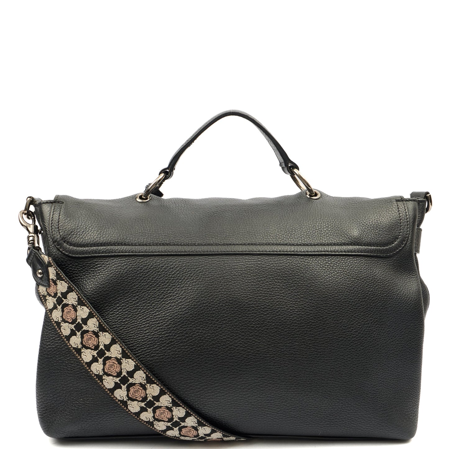 Mulberry Cross Body Edie in Navy, Calfskin Leather — Back View