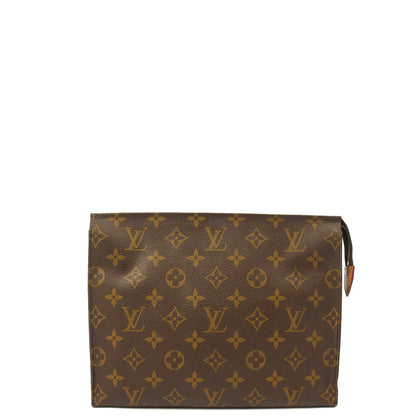 Louis Vuitton Clutch Toiletry Pouch 26  in Monogram, Canvas — Front View