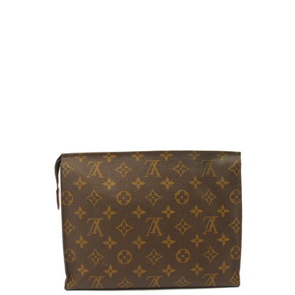 Louis Vuitton Clutch Toiletry Pouch 26  in Monogram, Canvas — Back View