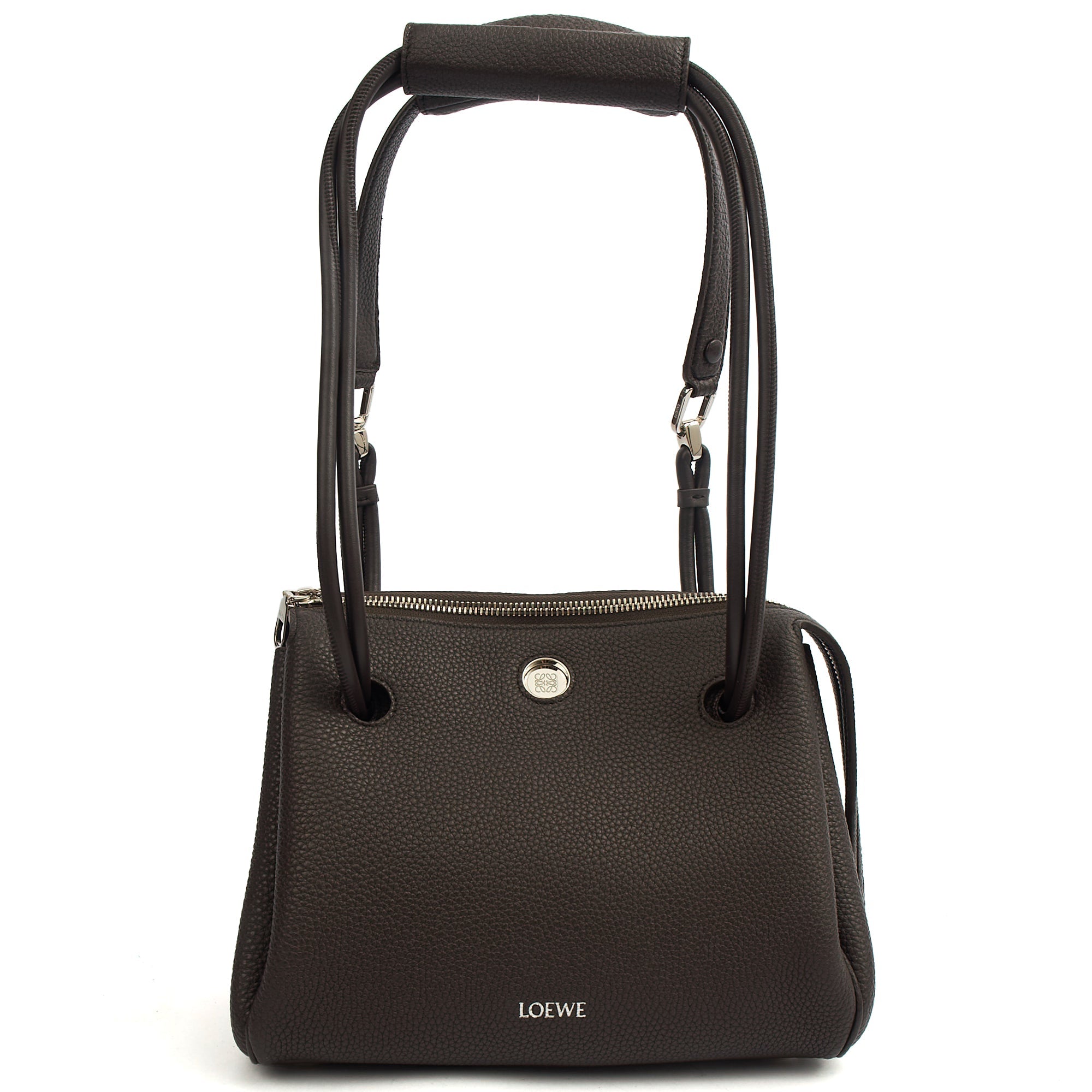 Loewe Shoulder Bag Madrid - Small in Dark Ebony, Leather — Front View
