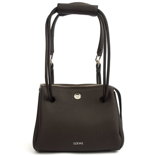 Loewe Shoulder Bag Madrid - Small in Dark Ebony, Leather — Front View