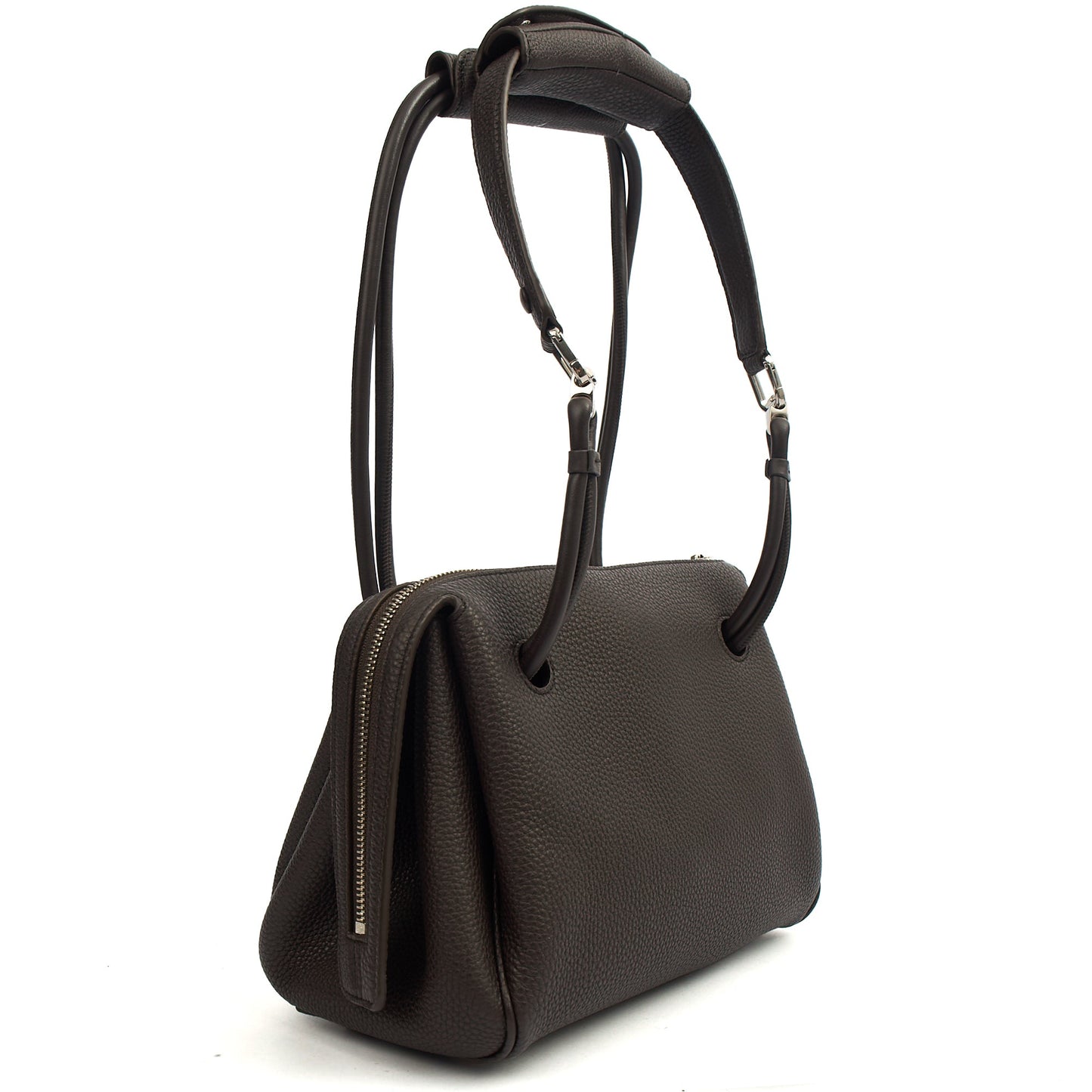 Loewe Shoulder Bag Madrid - Small in Dark Ebony, Leather — Back View
