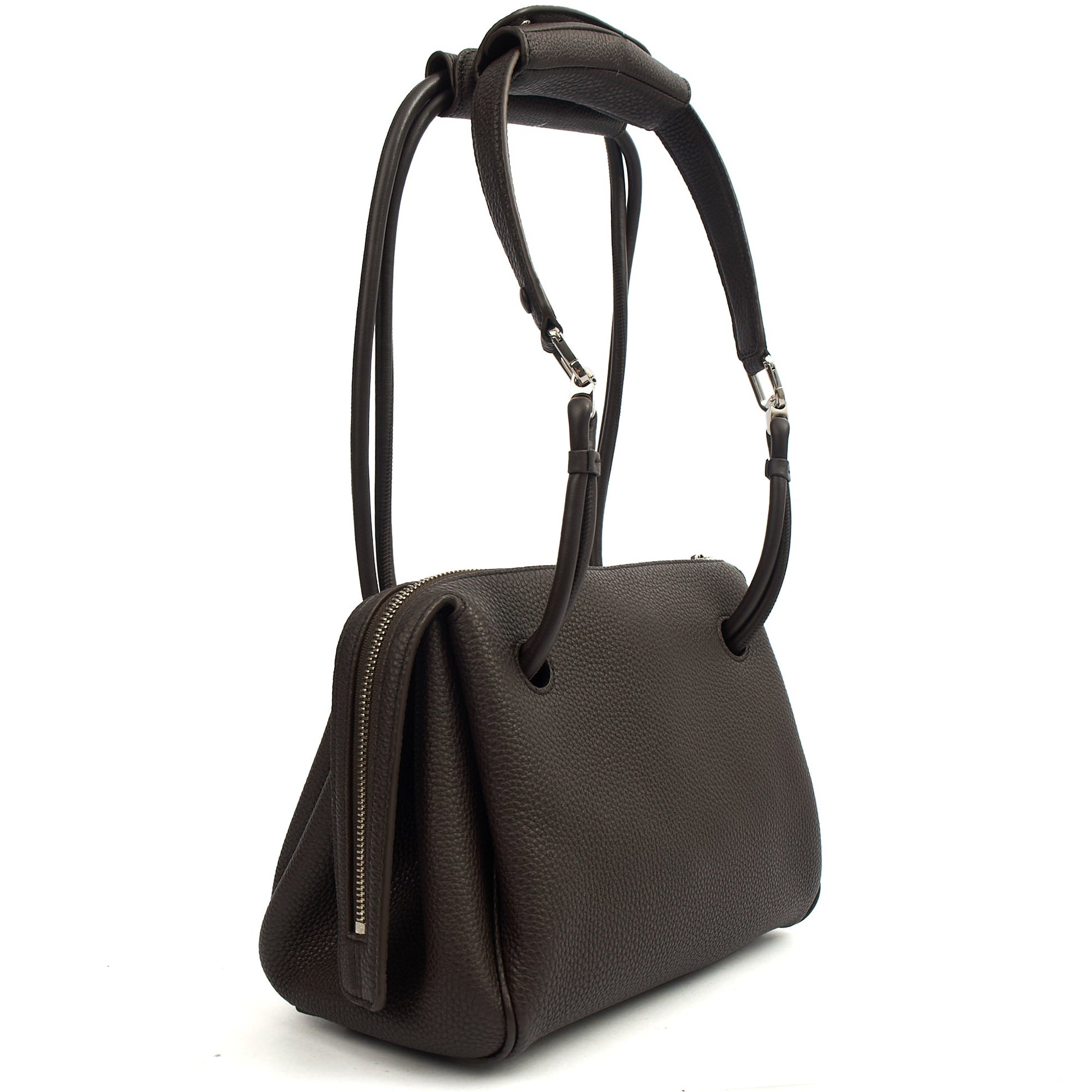 Loewe Shoulder Bag Madrid - Small in Dark Ebony, Leather — Back View