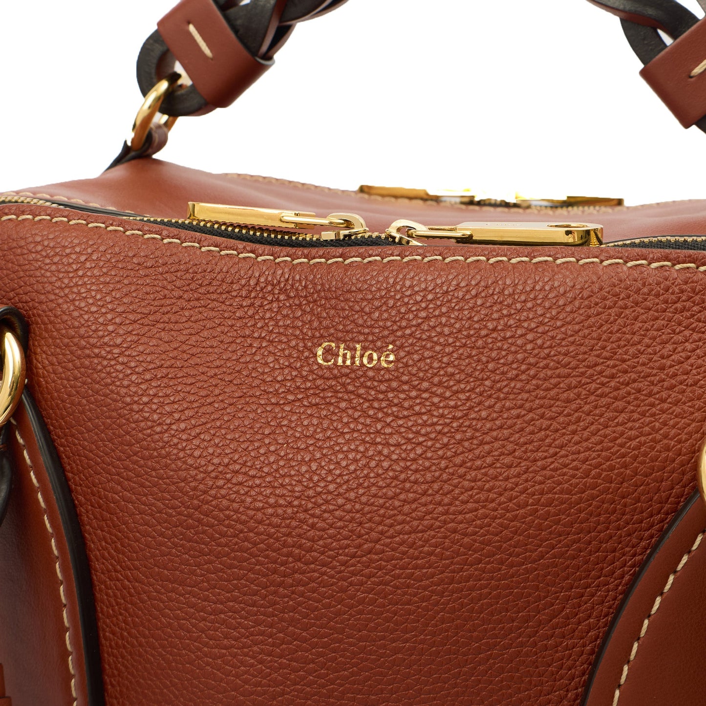Chloe Tote Daria - Medium in Brown, Leather — Lifestyle View